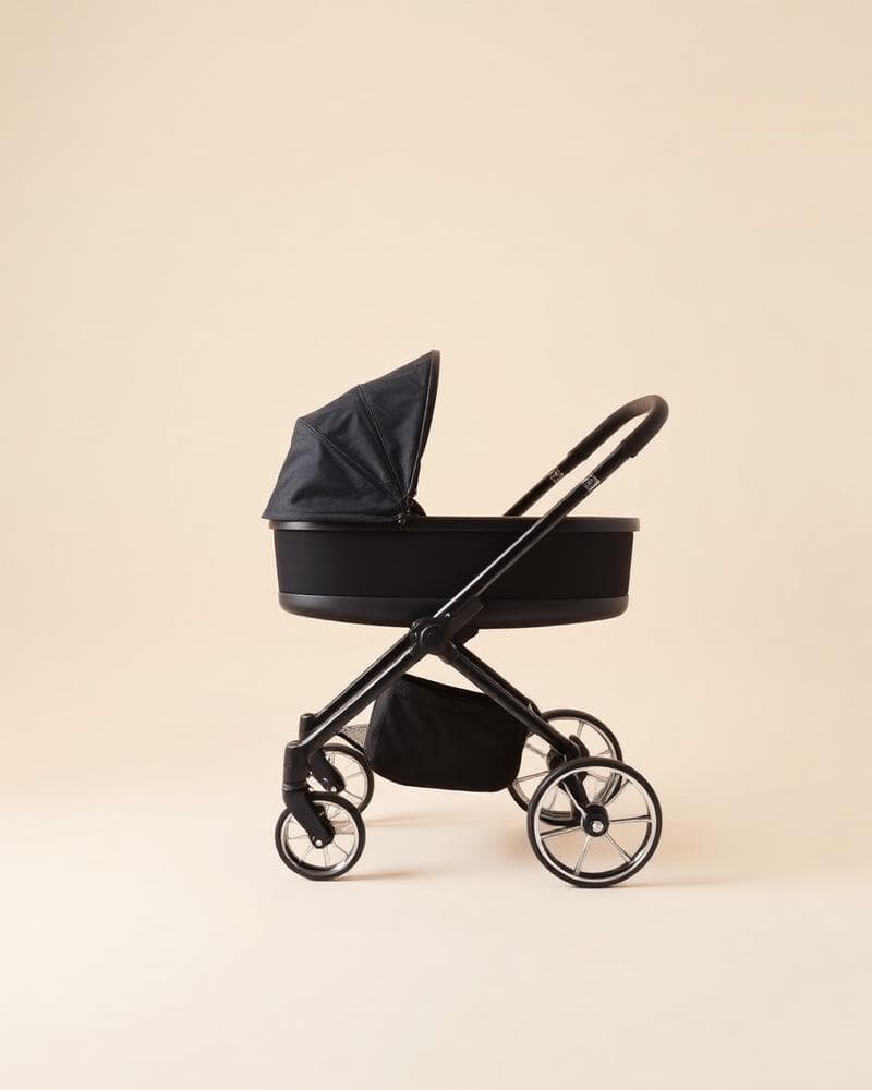 Premium black stroller